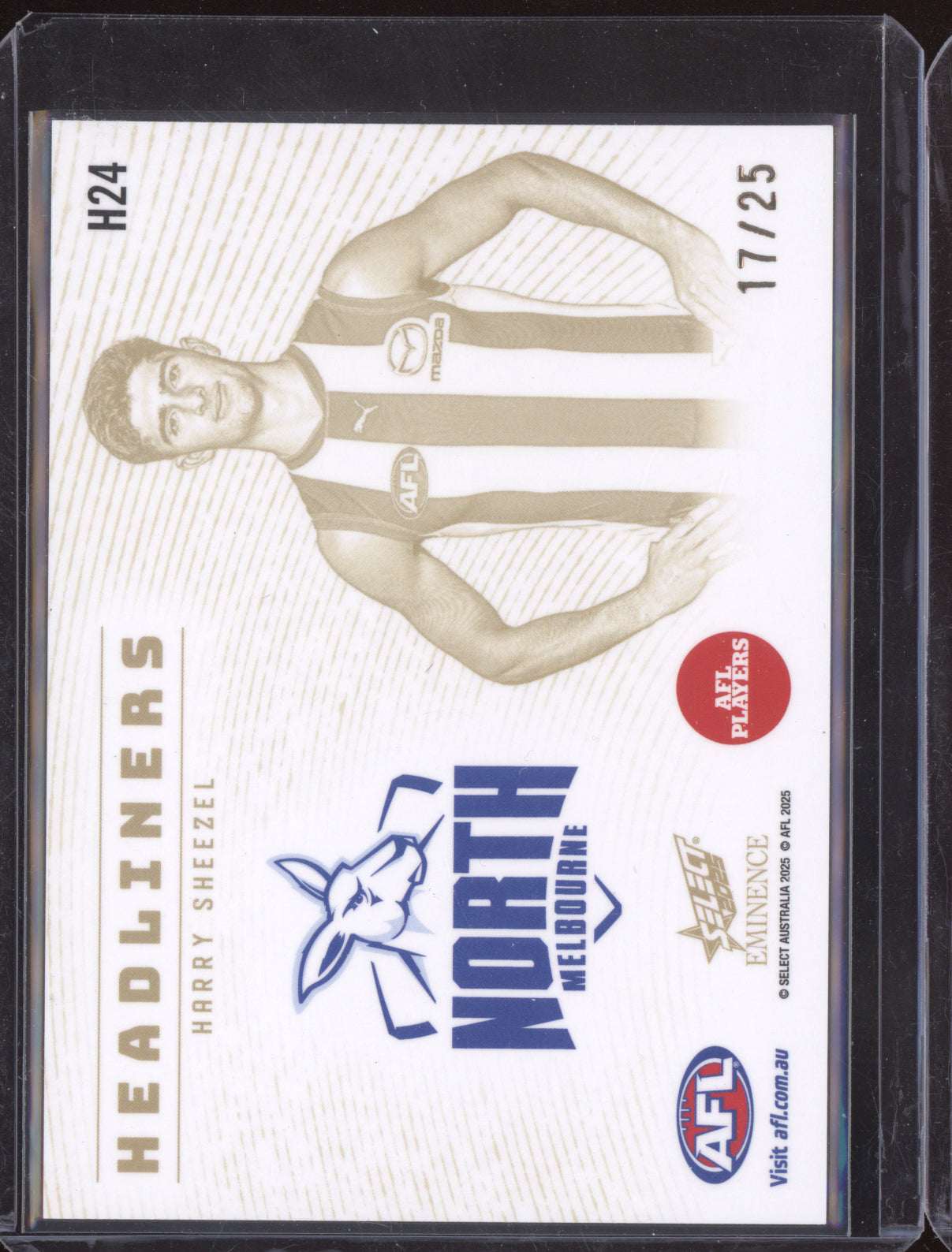 Harry Sheezel 2025 Select Eminence Headliners Gold 17/25