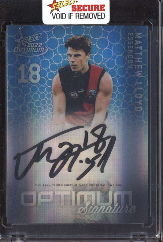Matthew Lloyd 2022 Select Optimum Optimum Signature 11/50