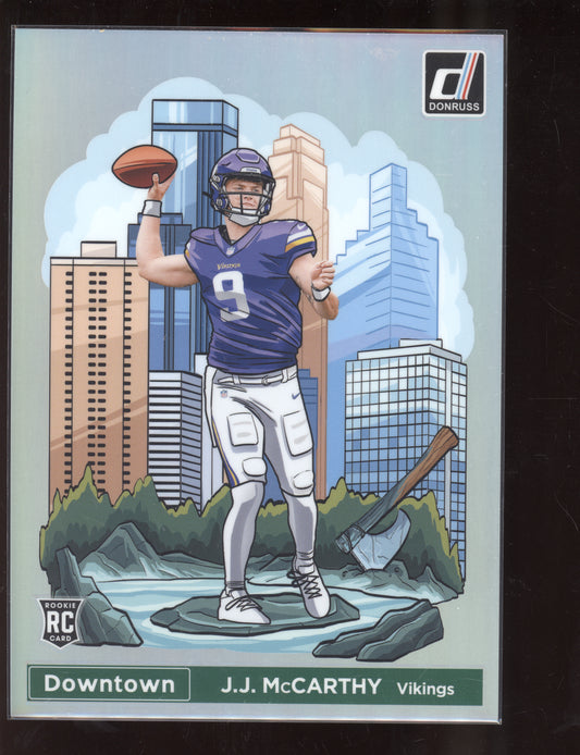 JJ Mccarthy 2024 Panini Donruss Oversized Jumbo Downtown RC