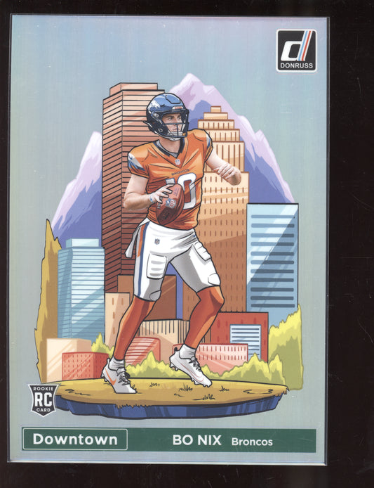 Bo Nix 2024 Panini Donruss Oversized Jumbo Downtown RC