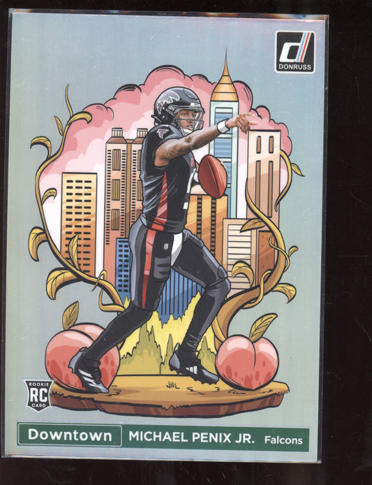 Michael Penix 2024 Panini Donruss Oversized Jumbo Downtown RC