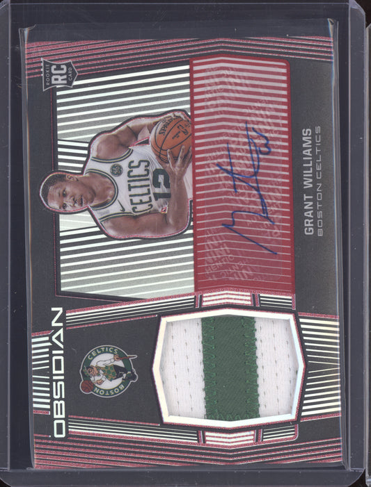 Grant Williams 2019 Panini Obsidian Red Patch Auto RC 4/5