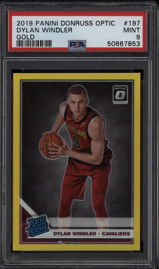 Dylan Windler 2019-20 Panini Donruss Optic Gold RC 6/10 PSA 9