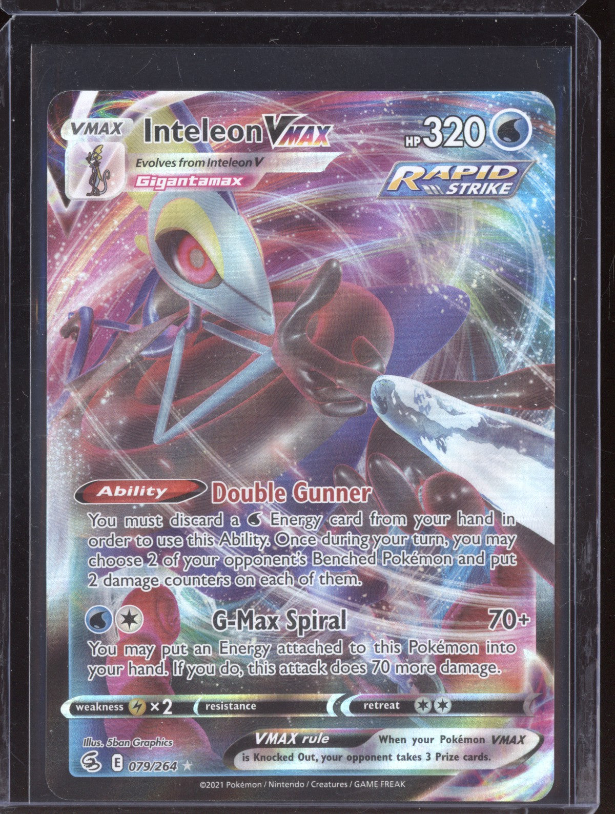 Inteleon VMAX 2021 Pokemon Fusion Strike Holo Rare VMAX 079/264