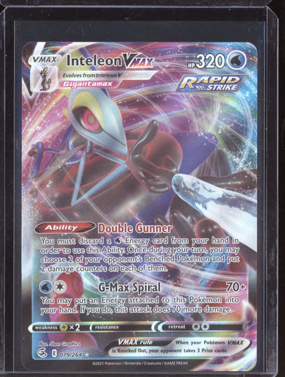 Inteleon VMAX 2021 Pokemon Fusion Strike Holo Rare VMAX 079/264